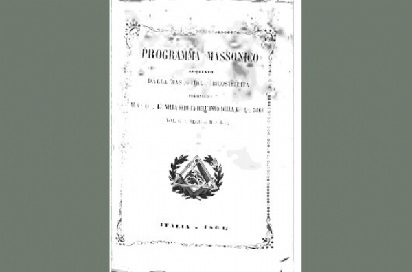 Il programma della Massoneria italiana Ricostituita dopo l'unità d'Italia, presentato dal Gran Segretario del G.O.I. nella seduta del 1861
